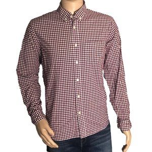 Size L OLD NAVY Button Down Cranberry Pattern.